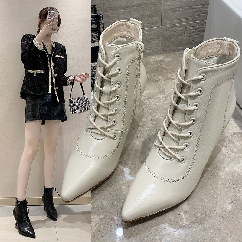 Womens Versatile Fashionable Pointed-toe Stiletto Boots foto 2
