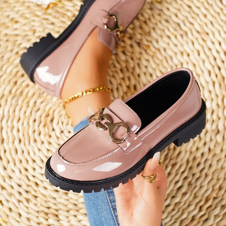 Chunky Heel Round Toe Pumps Women's Shoes Thick Sole foto 3