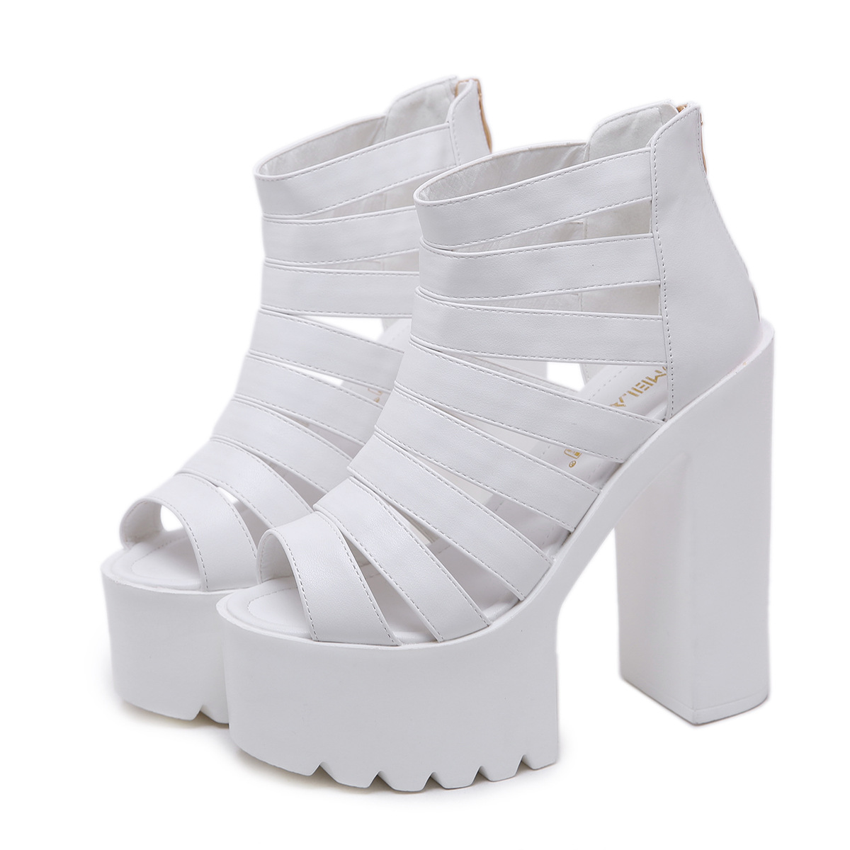 Stage Shoes Nightclub Platform High Heel Platform Shoes Chunky Heel Women's Sandals foto 4