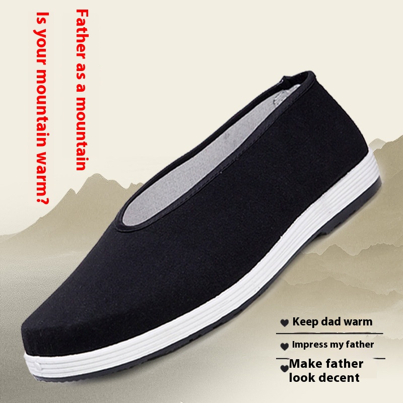 Casual Old Beijing Round Mouth Cloth Shoes Men's Slip-on Breathable foto 5