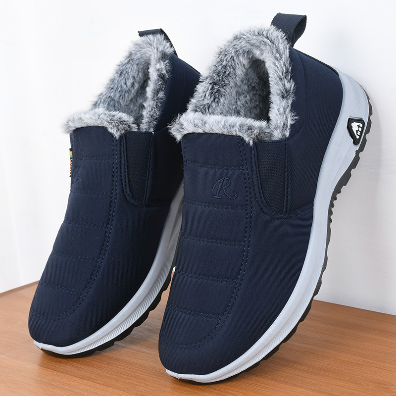 Winter Fleece-lined Thickened Middle-aged And Elderly Thermal Non-slip Cotton-padded Shoes foto 4