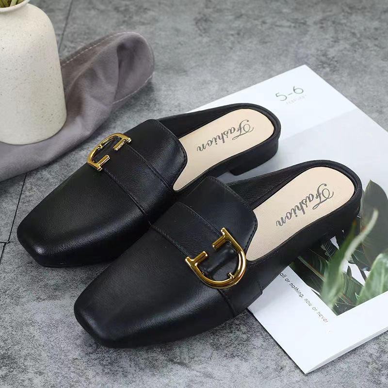 Closed Toe Half Slippers Women's Shoes Outer Wear foto 2
