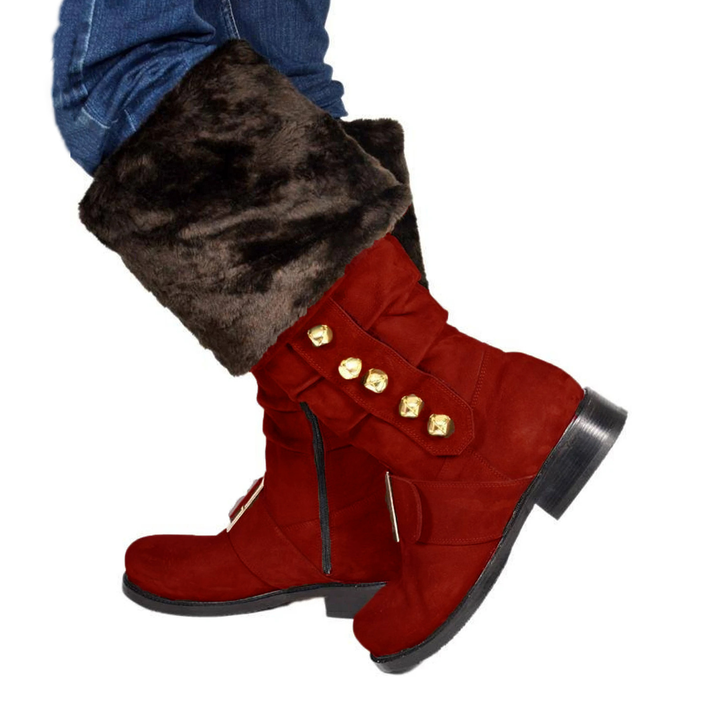 Renaissance Christmas Old Man Leather Boots foto 5