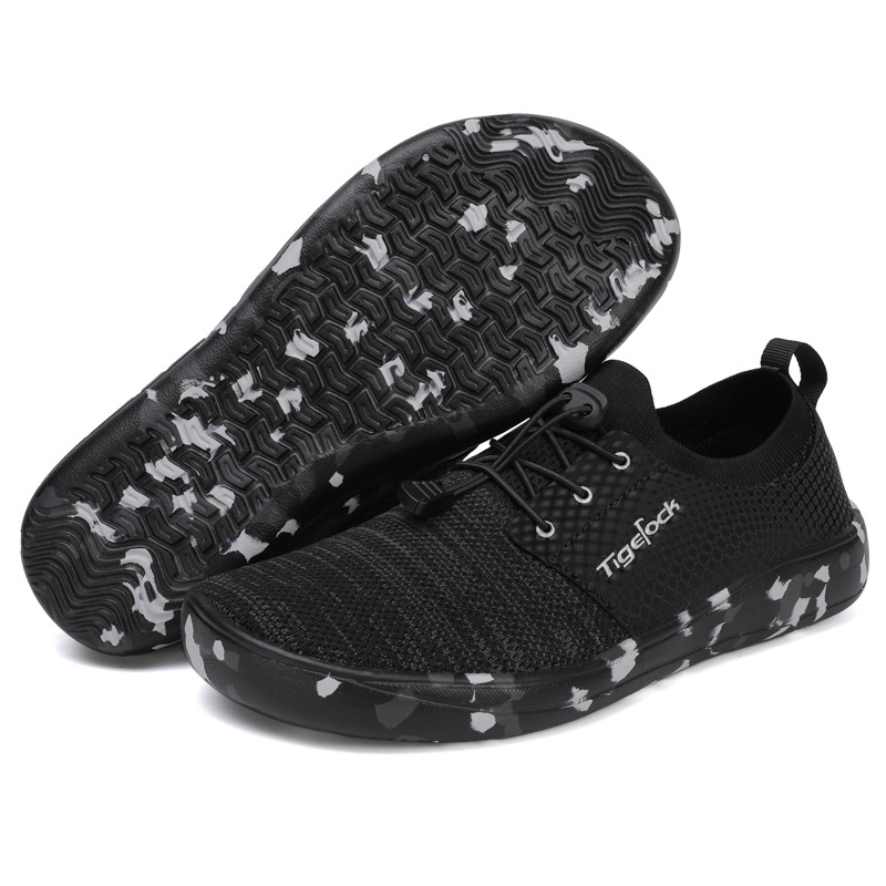 Outdoor Wide Toe Fly-knit Mesh Unisex Sports Shoes Slip-on Comfortable Casual Shoes foto 3