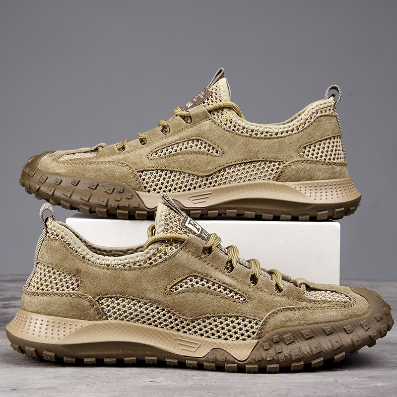 Casual Plus Size Suede Leather Mesh Casual Shoes Breathable foto 3