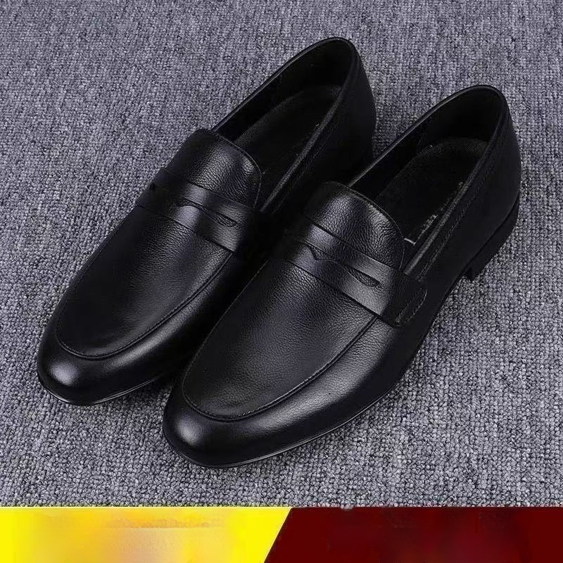 Mens Casual Breathable Leather Shoes With Soft Soles foto 5