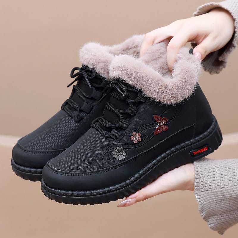 Womens Fleece-lined Extra-thick Cold-weather Cotton Boots foto 2