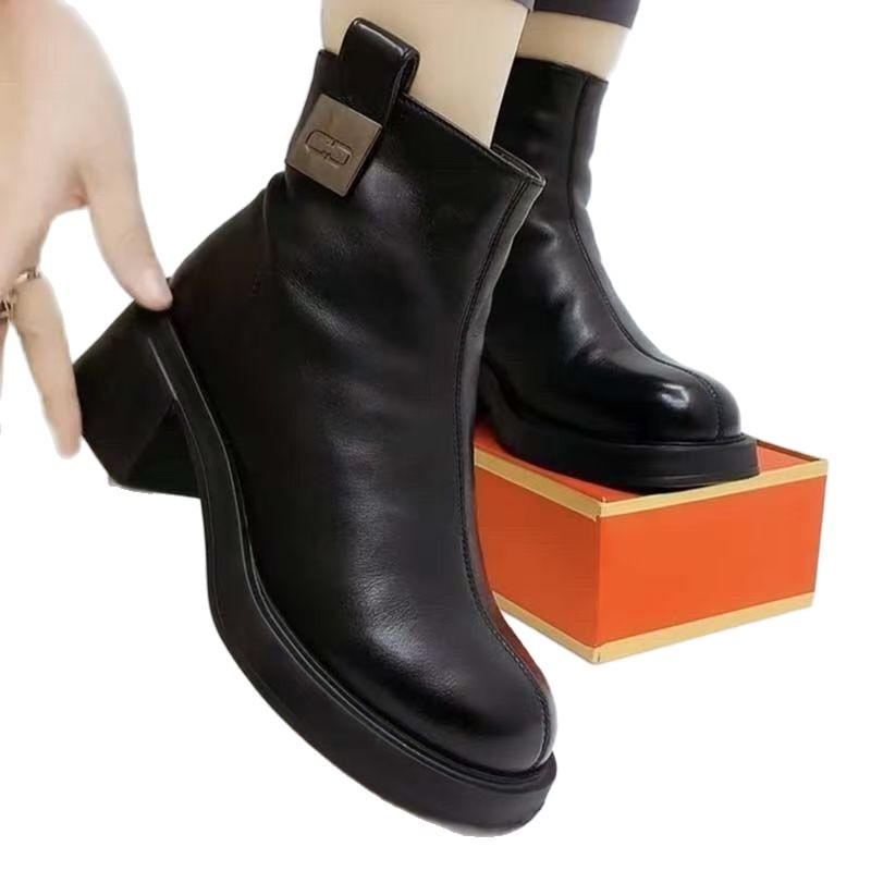 Women's Simple And Elegant Mid Heeled Short Boots foto 3