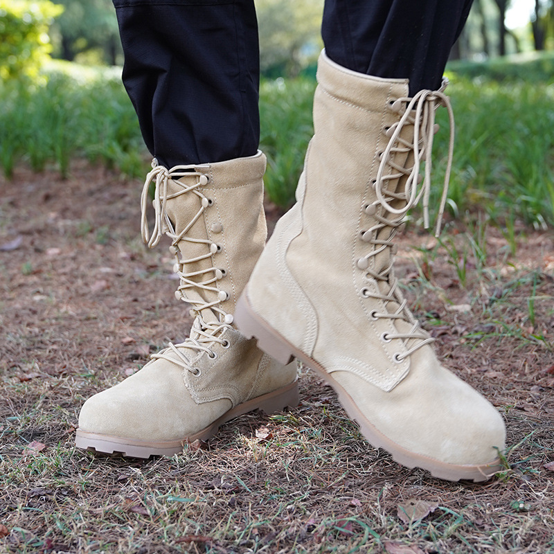 Tactical Large Size Black High-top Desert Raised Combat Boots foto 2