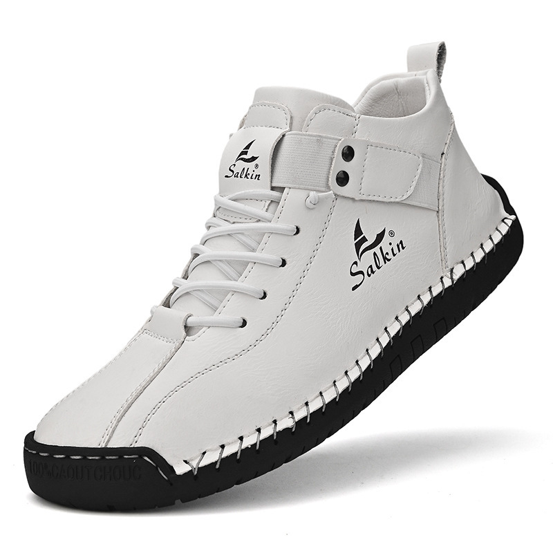 Plus Size Men's Leather Shoes Low-top Handmade foto 5