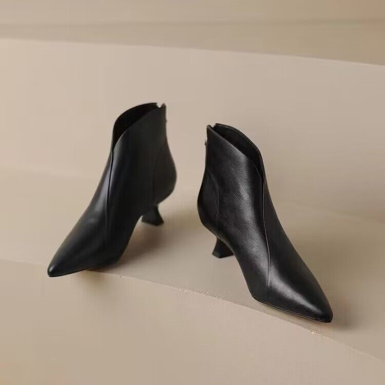 French-style Kitten-heeled Chic Ankle Boots foto 4
