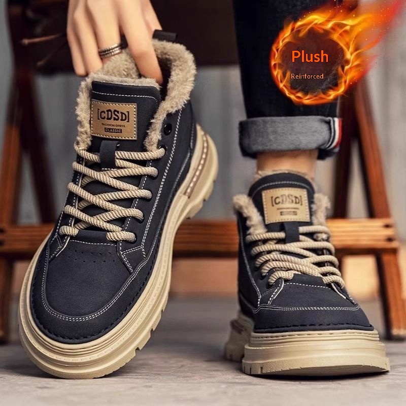 Men's Fleece-lined Thick Warm Outdoor Snow Boots foto 2