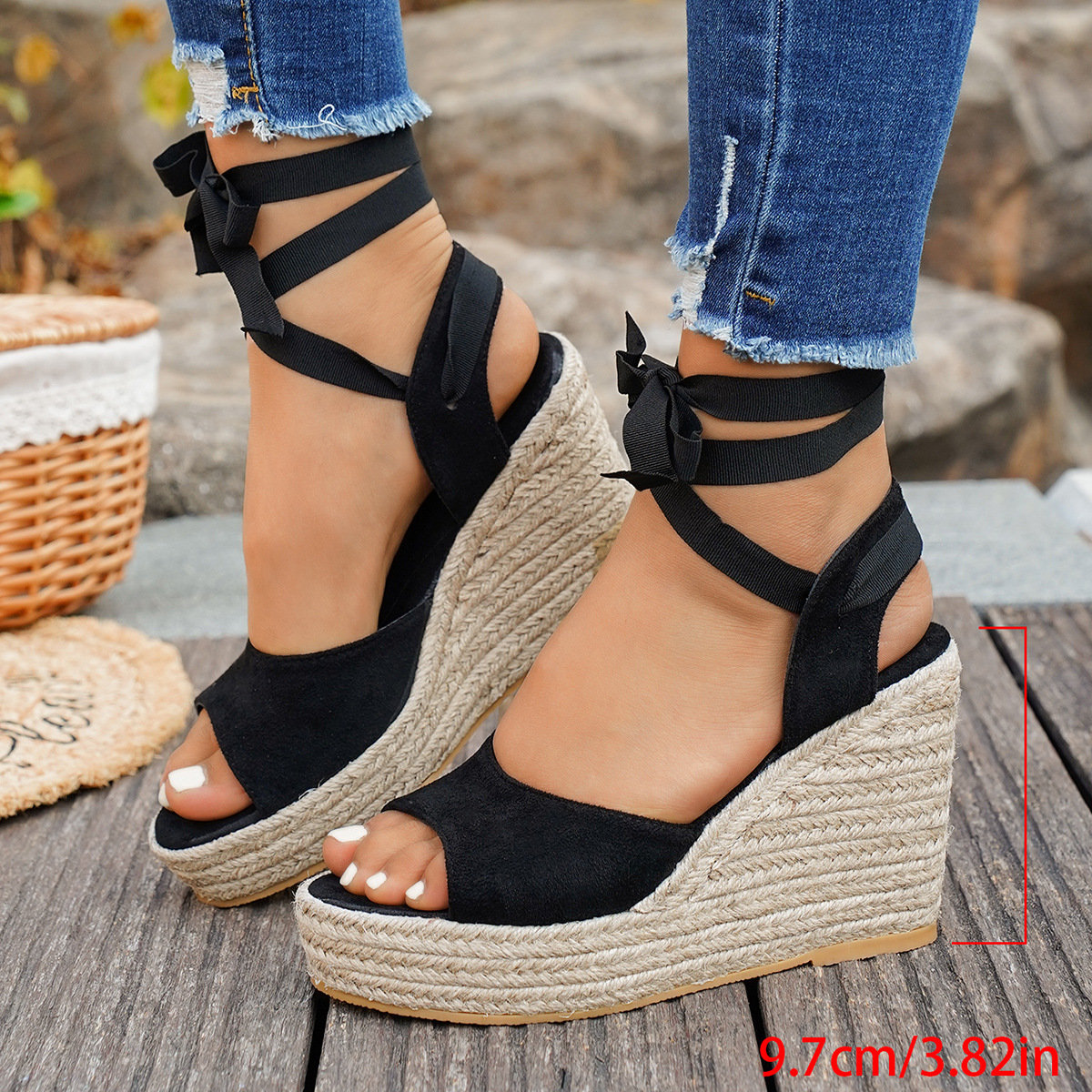 Women's Fashion Strap Plus-Size Open-Toe High-Heel Sandals foto 4