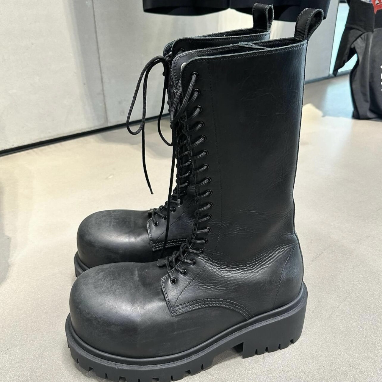 Super Cool Big-head Boots Womens Mid-calf Boots New Style Chunky Heel Height-increasing foto 4