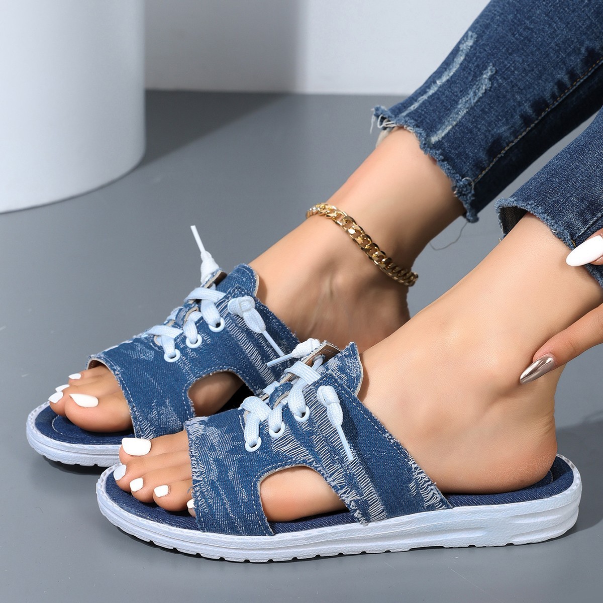 Women's Flat Canvas Slippers foto 2