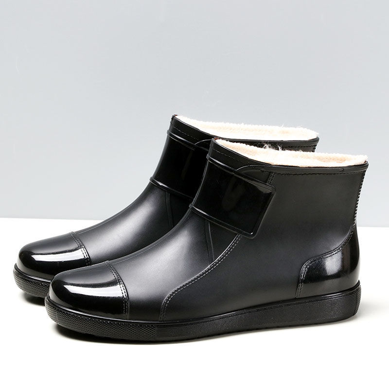 Men's Short Waterproof Plus Size Rain Boots foto 4