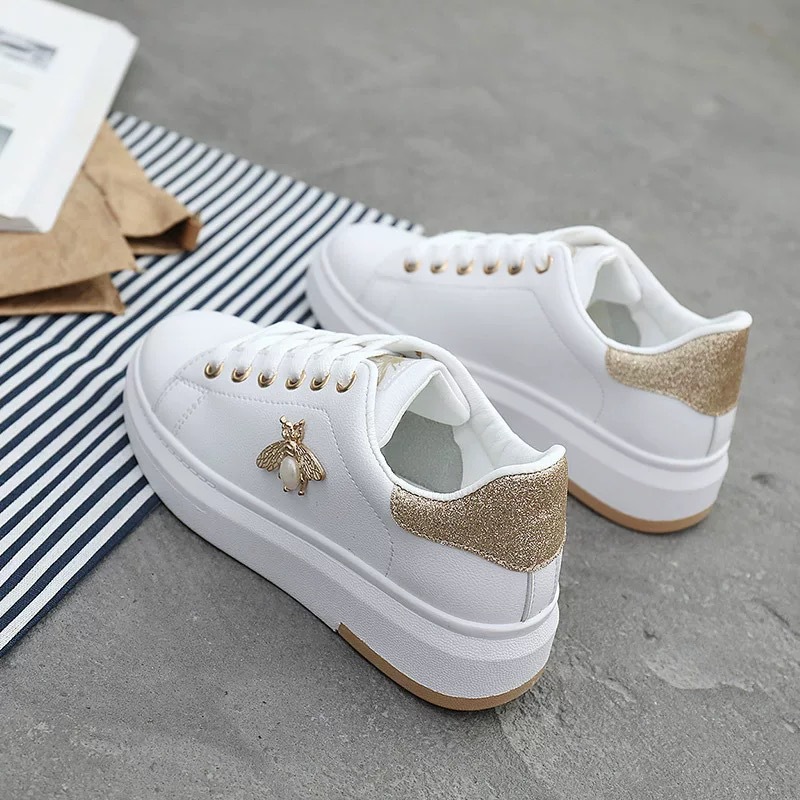 Womens Minimalist Versatile Platform Sneakers foto 3