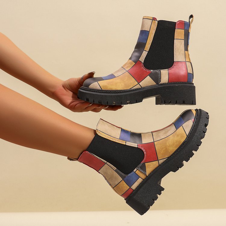 Printed Plus-Size Shaft Boots For Women foto 3