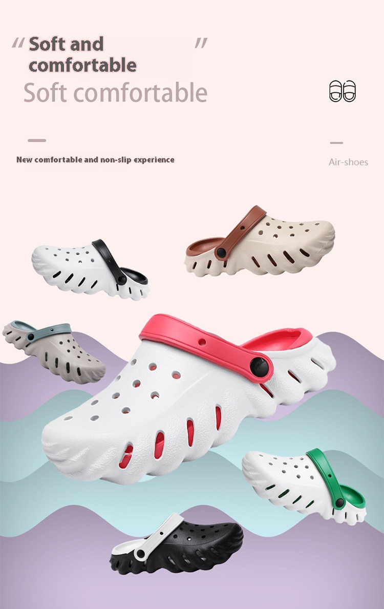 Hole Shoes Men's Summer Outdoor Non-slip Shit Feeling Beach Outdoor Sports Driving Dual-use foto 2