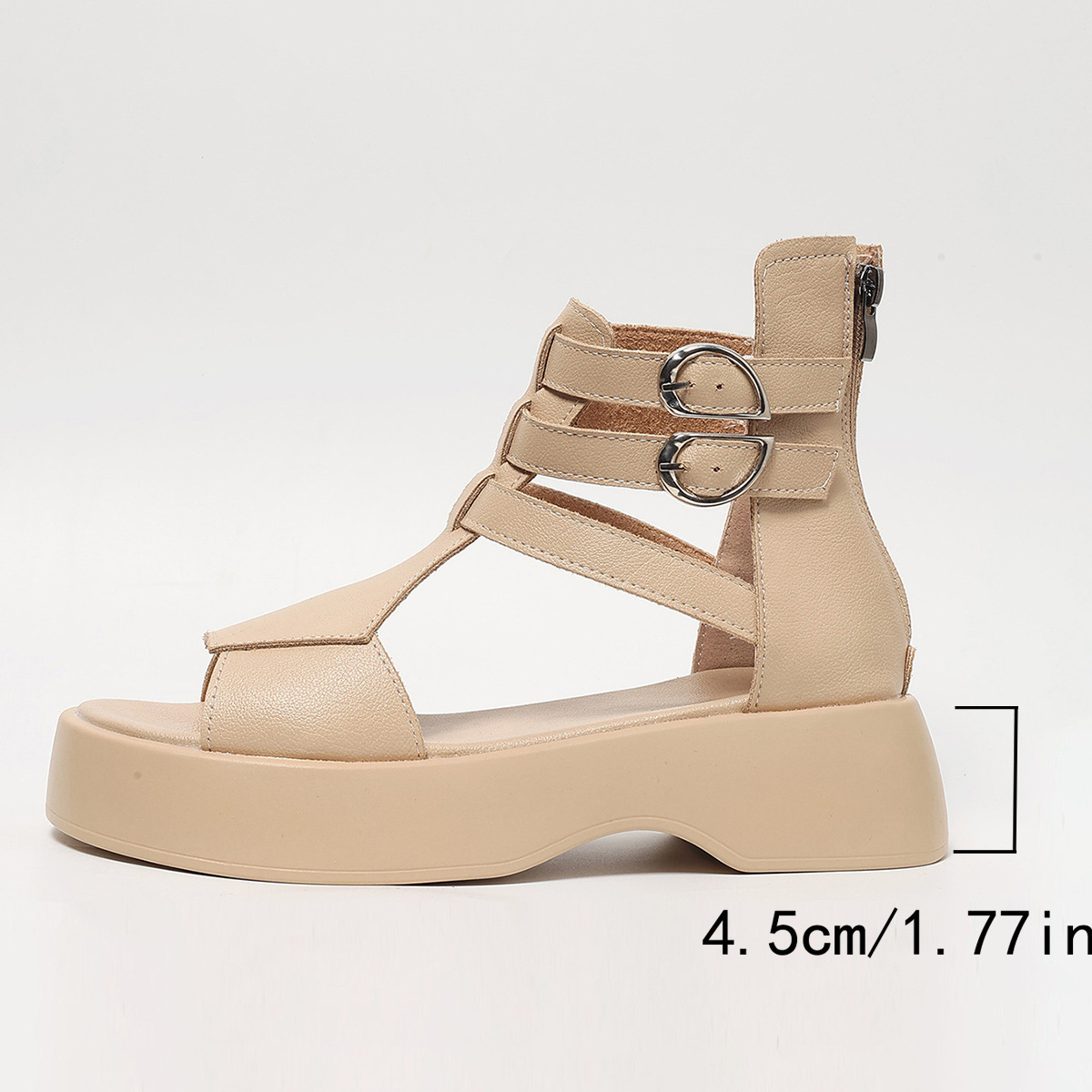 Roman Sandals Sandals Spring And Summer Flat Heel Muffin Women foto 5