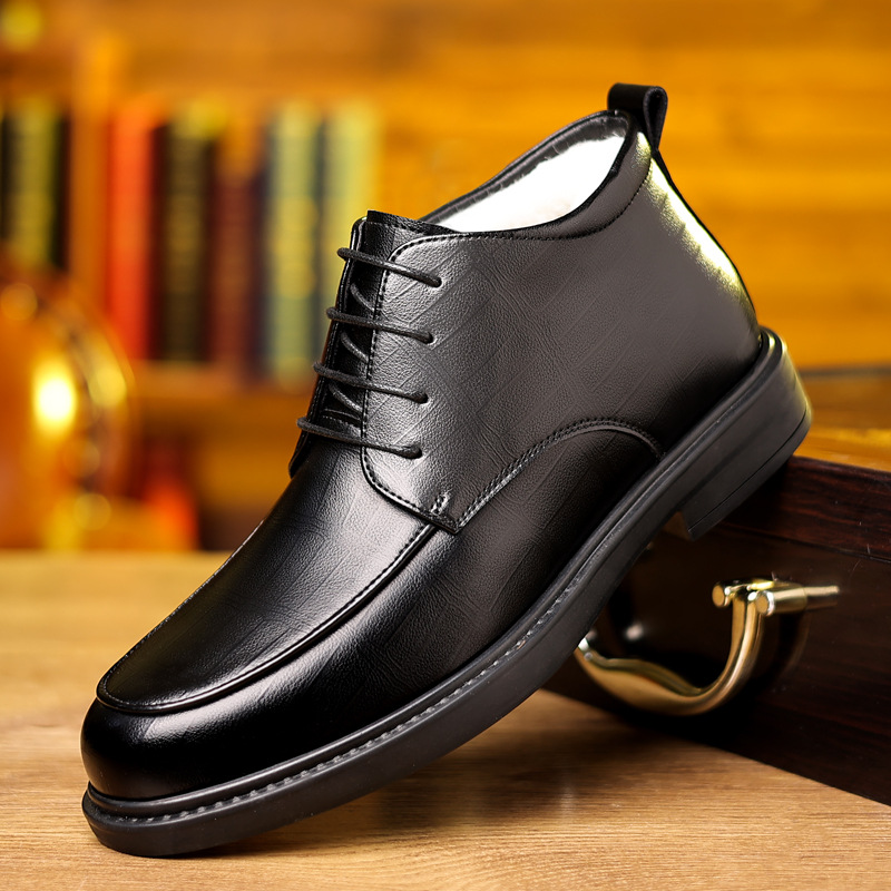 High-top Casual Winter Fleece-lined Warm Lace-up Cotton Shoes foto 4