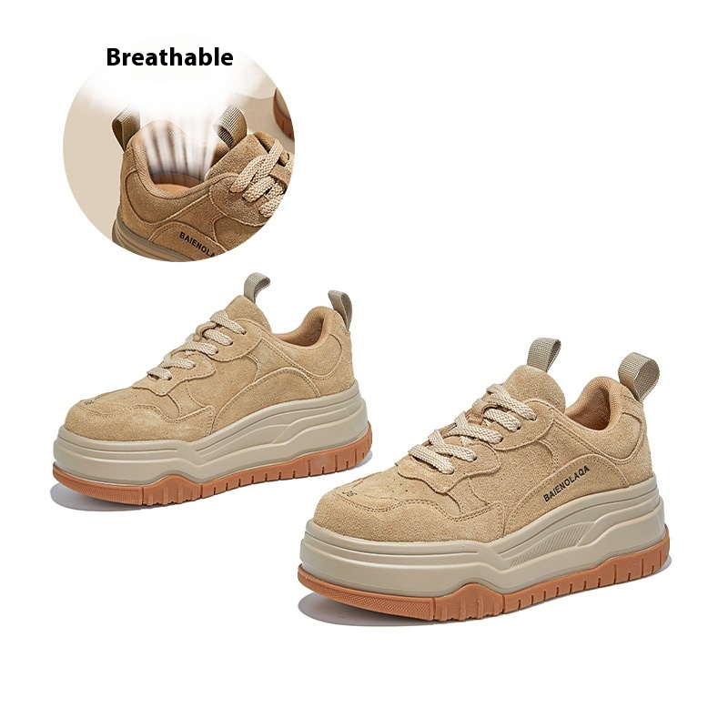 Thick Bottom Height Increasing Sports Board Retro Shoes foto 2