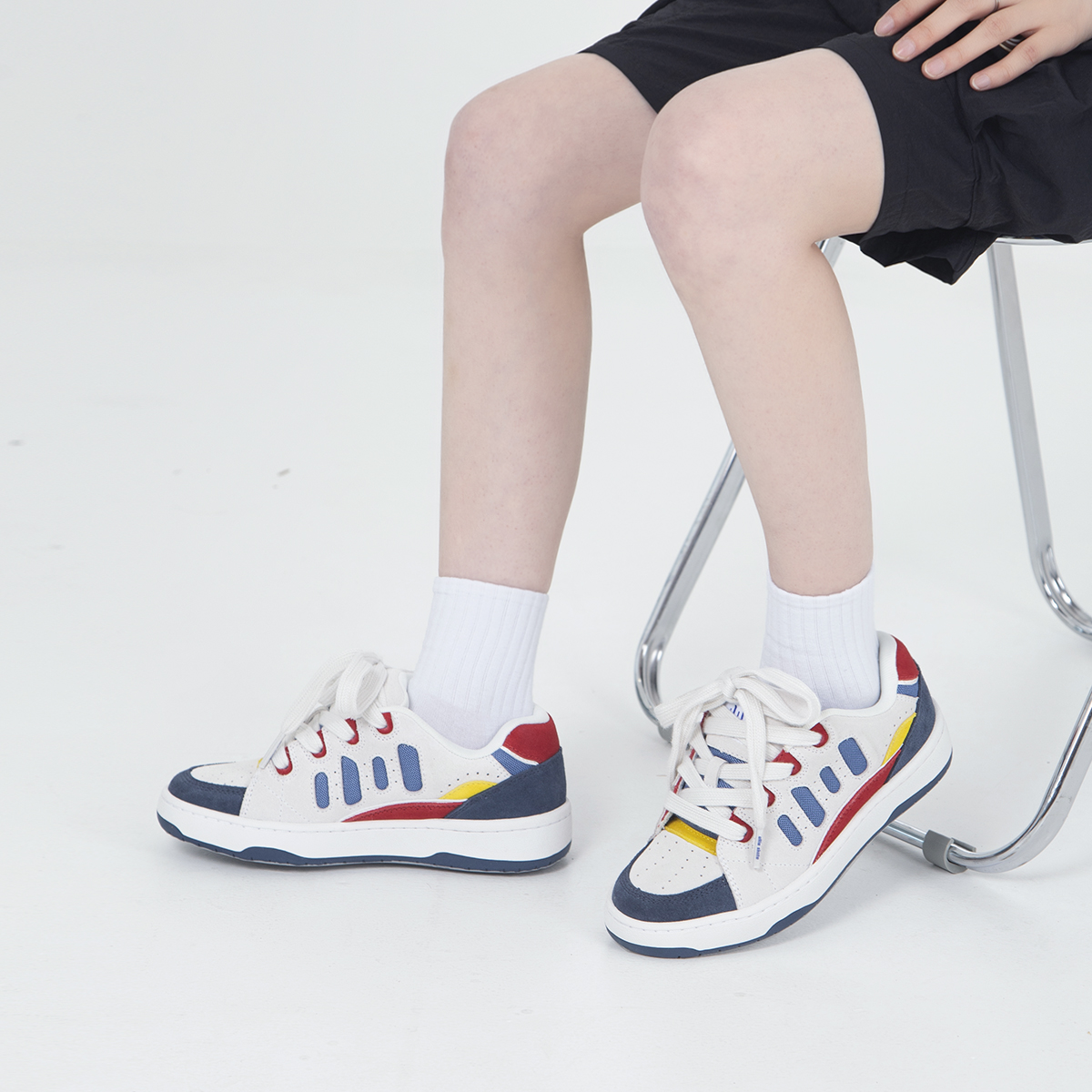 Color Blocking Splicing Skateboard Shoes foto 5