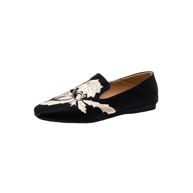 Embroidery Low-cut Flat Pumps Women's Soft Bottom foto 4