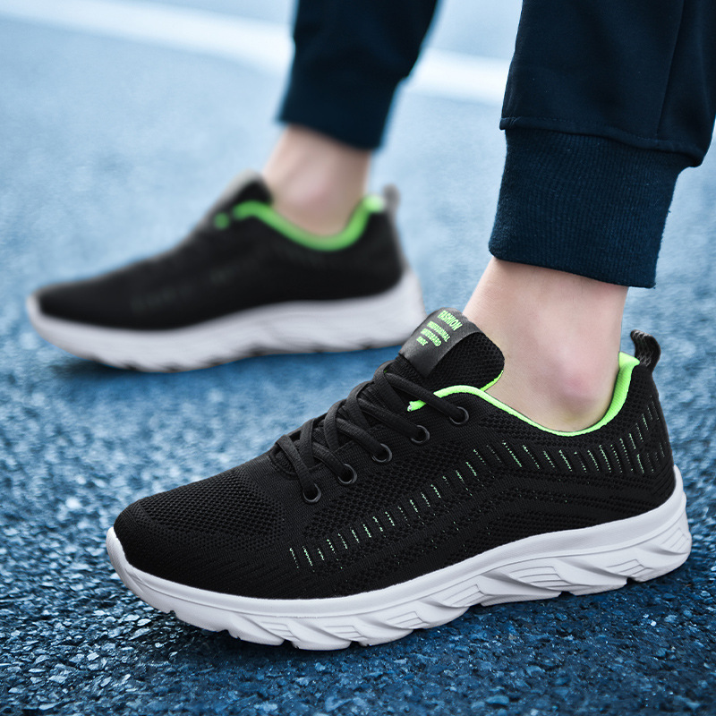 Men's Shoes Extra Large Size Flyknit Breathable Light Running Shoes foto 4