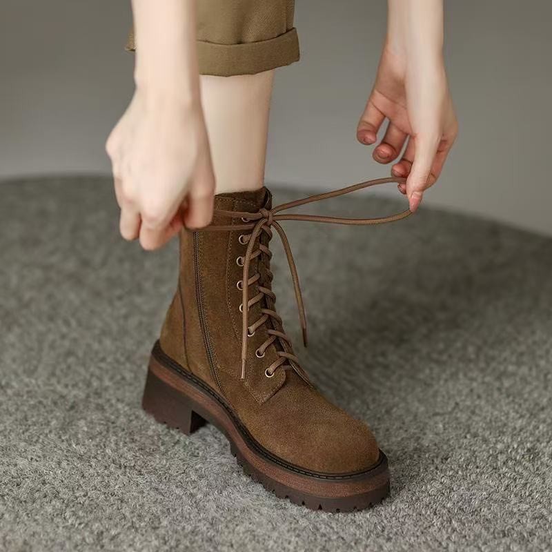 Platform Height-increasing Ankle Boots Versatile Short Boots For Petite Women foto 5