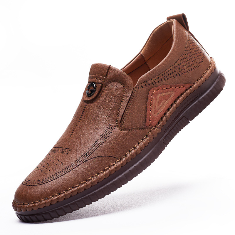 Mens Casual Soft And Breathable Leather Shoes foto 4