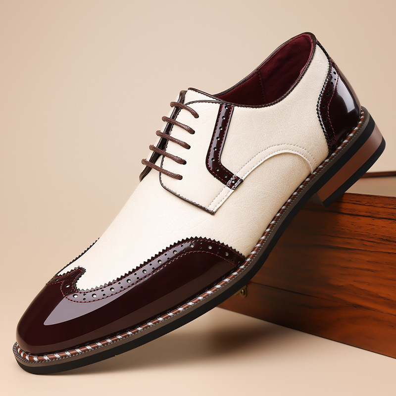 Men's High-end Versatile Comfortable Breathable Trendy Pointed Toe Leather Shoes foto 2