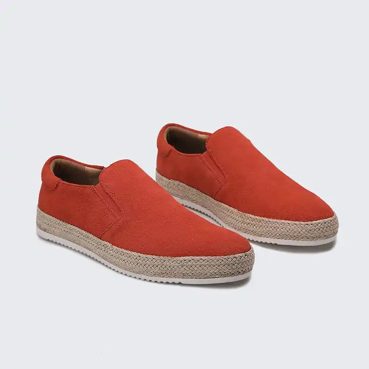 New Men's Round Toe Pumps Straw Men's Shoes foto 2