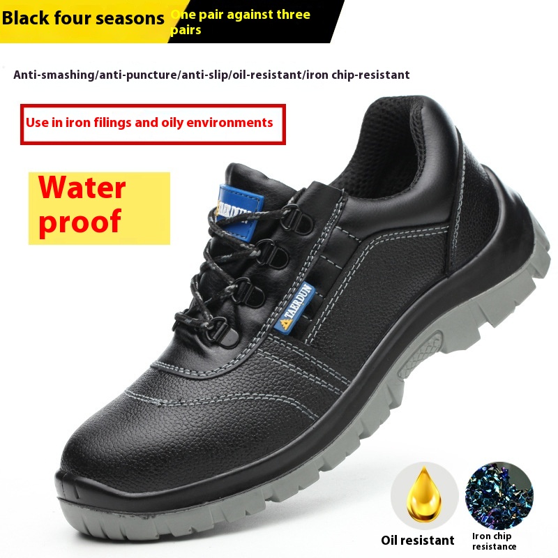 Breathable And Anti Smashing Steel Toe Work Shoes foto 4