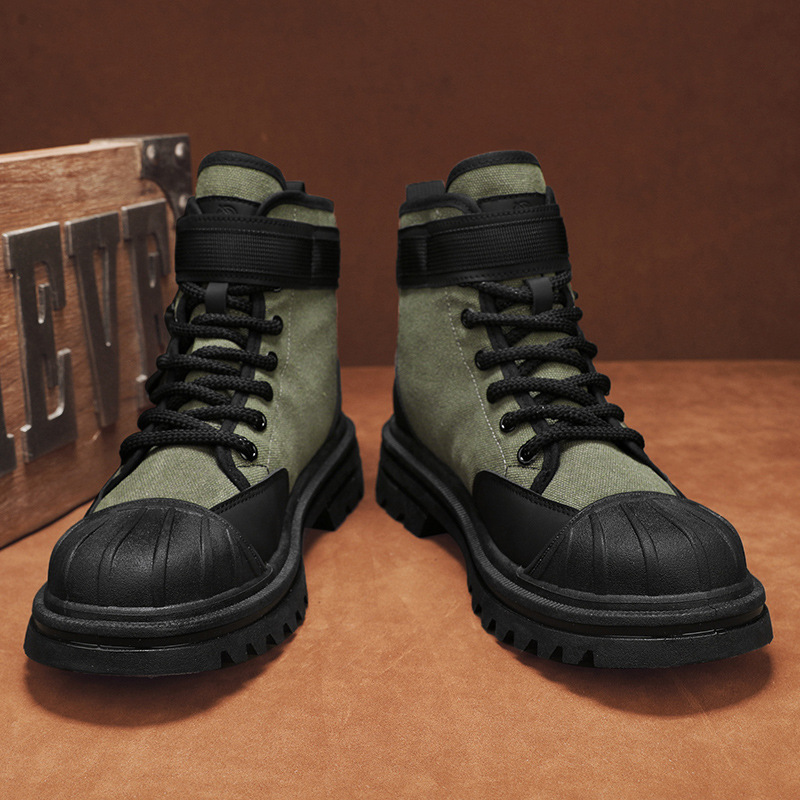 Shell Toe Thick Bottom Work Shoes Men's Boots