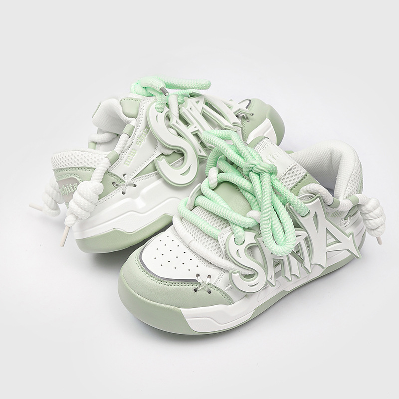 Denim Canvas Bread Shoes Platform Sneakers foto 4