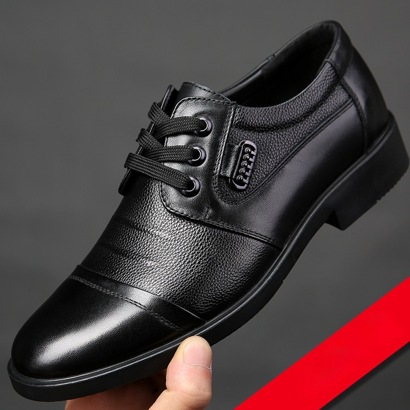 New All-matching Lace-up Leather Shoes Men foto 5