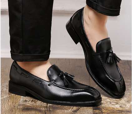Men's Formal Wear Business Four Seasons New Tassel Small Leather Shoes foto 4