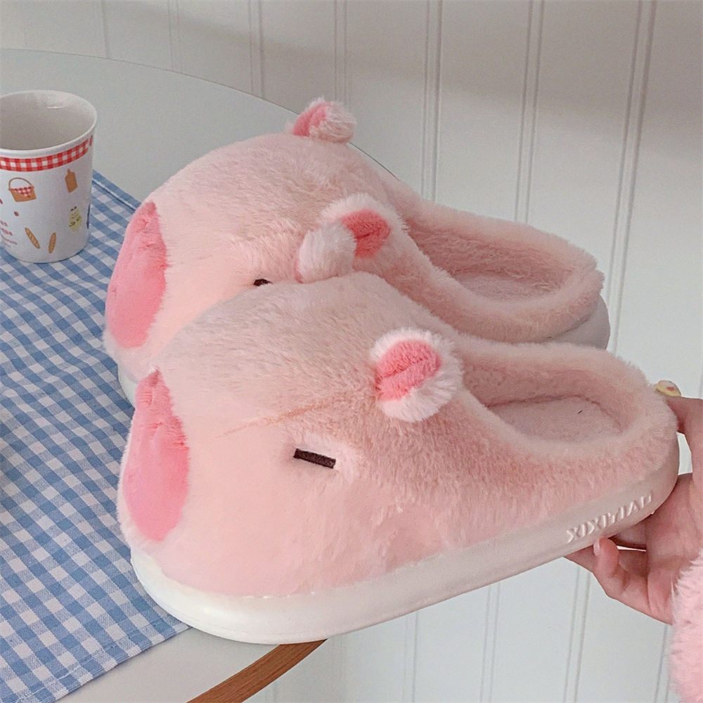 Home Warm Cute Cartoon Capabala Cotton Slippers foto 3