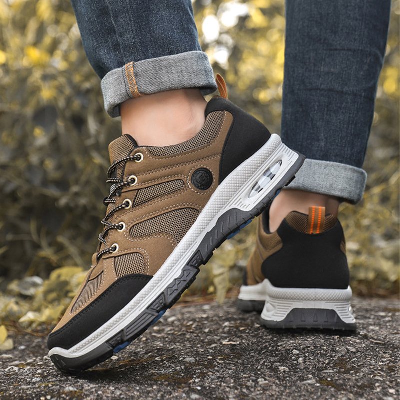 Casual Air Cushion Mesh Shoes Men Outdoor Breathable Lace-up Sneakers Running Sports Shoes foto 3