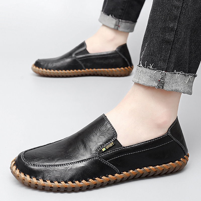 Plus Size Men's Shoes Breathable Authentic Leather Hollow Out foto 4