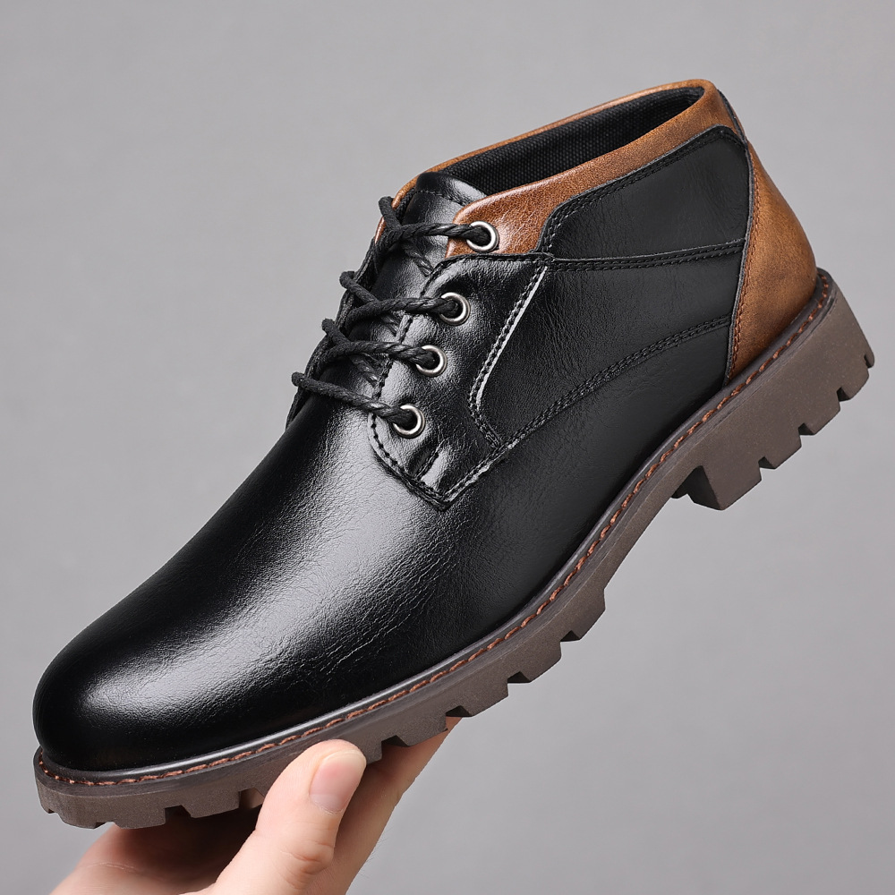 HPIOPL4999 Martin Boots Men's Boots Plus Size Lace Up Low Top foto 3