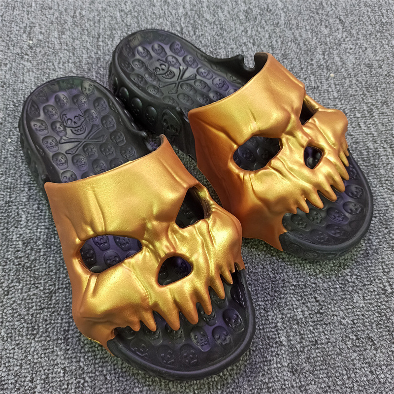 Skull EVA Indoor Bathroom Home Thick Bottom Soft Bottom Slippers foto 4
