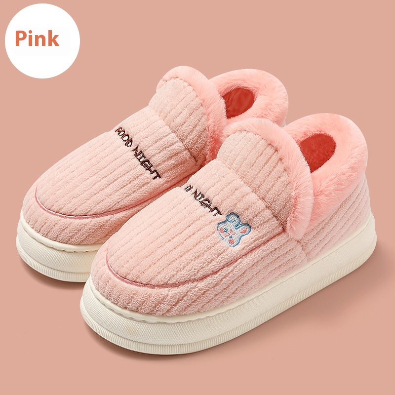 Home Cotton Slippers Winter Bag Heel Men Plus Size Woolen Slipper Room Inner Velvet Men's Household Plush Cotton Shoes Women Wholesale foto 2