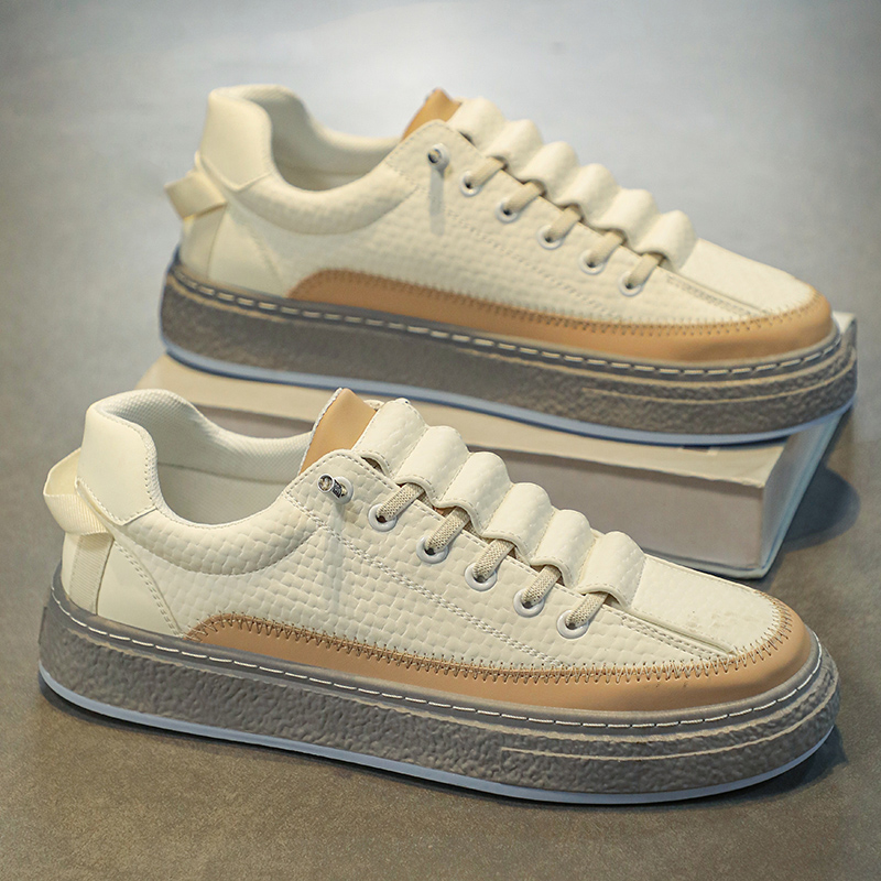 All-matching Leather Skateboard Platform Casual Sports Popular Shoes foto 4