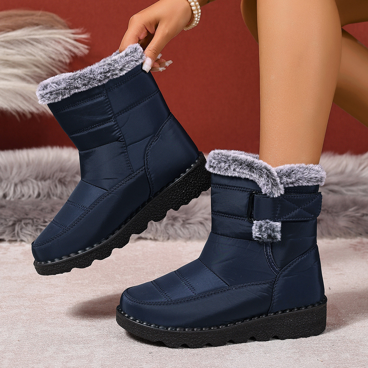 Women's Snow Boots Plus Size Wear-resistant Comfortable Warm Boots foto 5