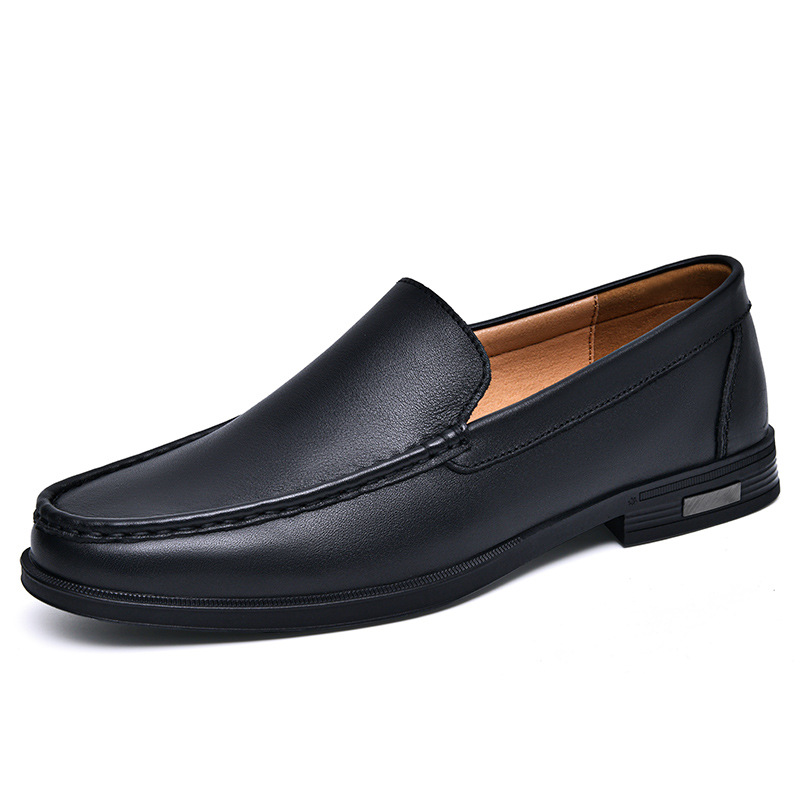 British Casual White Shoes Business Formal Wear Slip-on Hollowed-out Breathable Leather Shoes foto 2