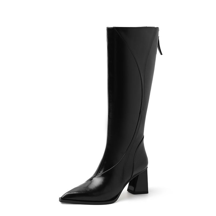 Retro Maillard Tube High Heel Riding Boots foto 5