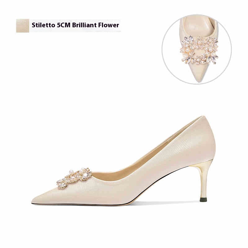 French Wedding Crystal Bridal High Heels foto 3