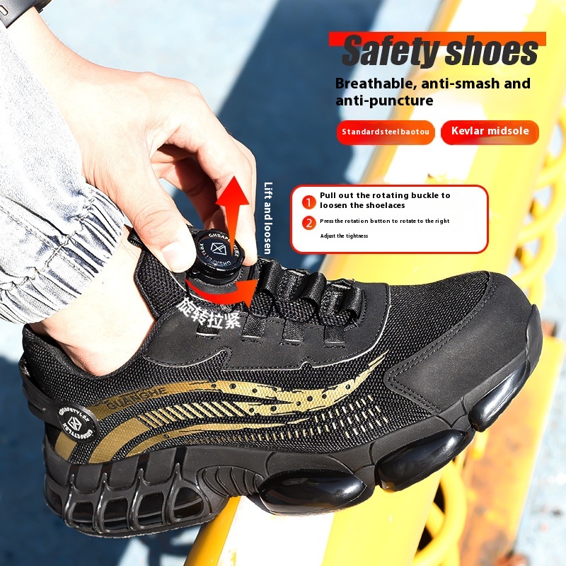 Anti Smashing And Anti Piercing Wear-resistant Labor Protection Shoes foto 2